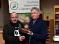Paul Reidy receiving his best colour print award from Richard Dwyer