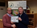 John Hughes receiving 3rd Place BW Cert for Kilkenny Photographic Society