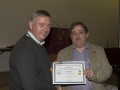 SACC Chairman Richie Dwyer presenting Bill Power with his certificate