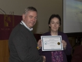 SACC Chairman Richie Dwyer presenting Breda O Mullane with her certificate
