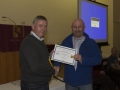 SACC Chairman Richie Dwyer presenting Dave Linehan with his Certificate