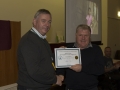 SACC Chairman Richie Dwyer presenting Morgan O\'Neill with his certificate