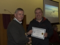 SACC Chairman Richie Dwyer presenting Paul Flynn with his certificate