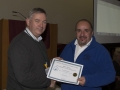 SACC Chairman Richie Dwyer presenting Paul Reidy with his certificate